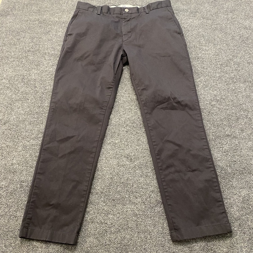 Spoke Build B Sharps Chino Pants Mens 34x29 Designer Straight Leg Stretch Fit